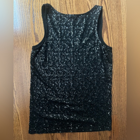 J Crew Sequin Black Sleeveless Top - Picture 2 of 4